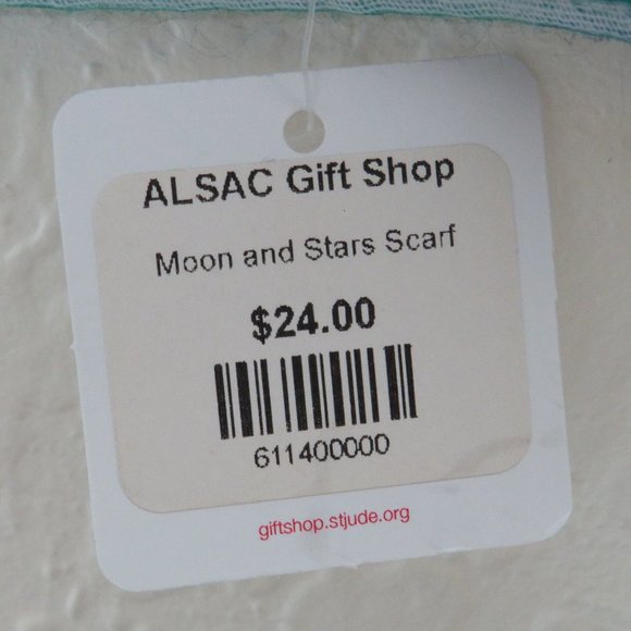 St. Jude's Children's Research Hospital* Moon and Stars Scarf~ NWT - Picture 5 of 7